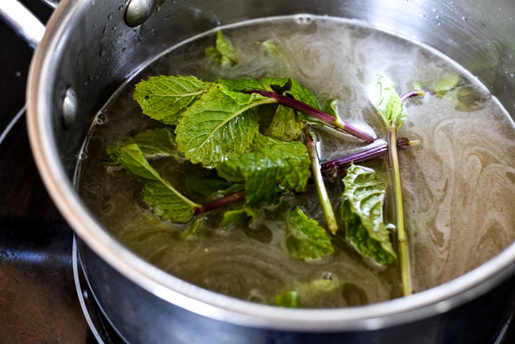 mint infused simple syrup