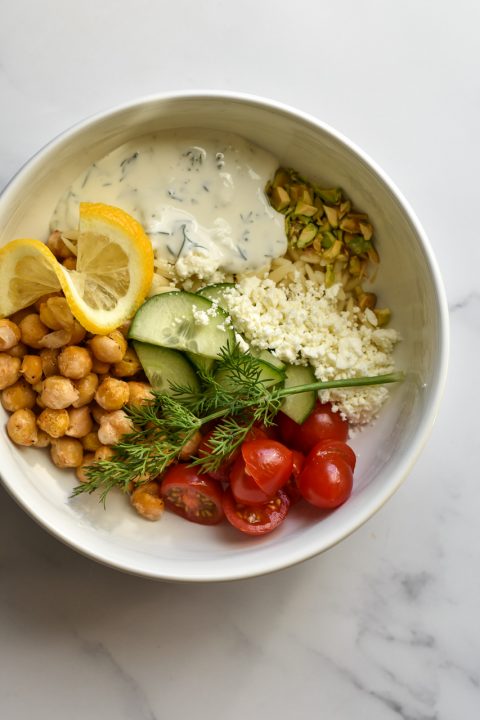 Spicy Chickpea Power Bowls with Tzatziki