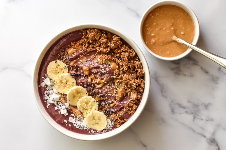 Easy Peanut Butter Acai Bowl