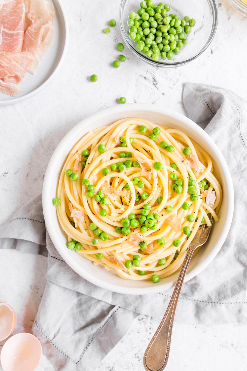 lighter pasta carbonara