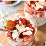 strawberry overnight oats with coconut milk
