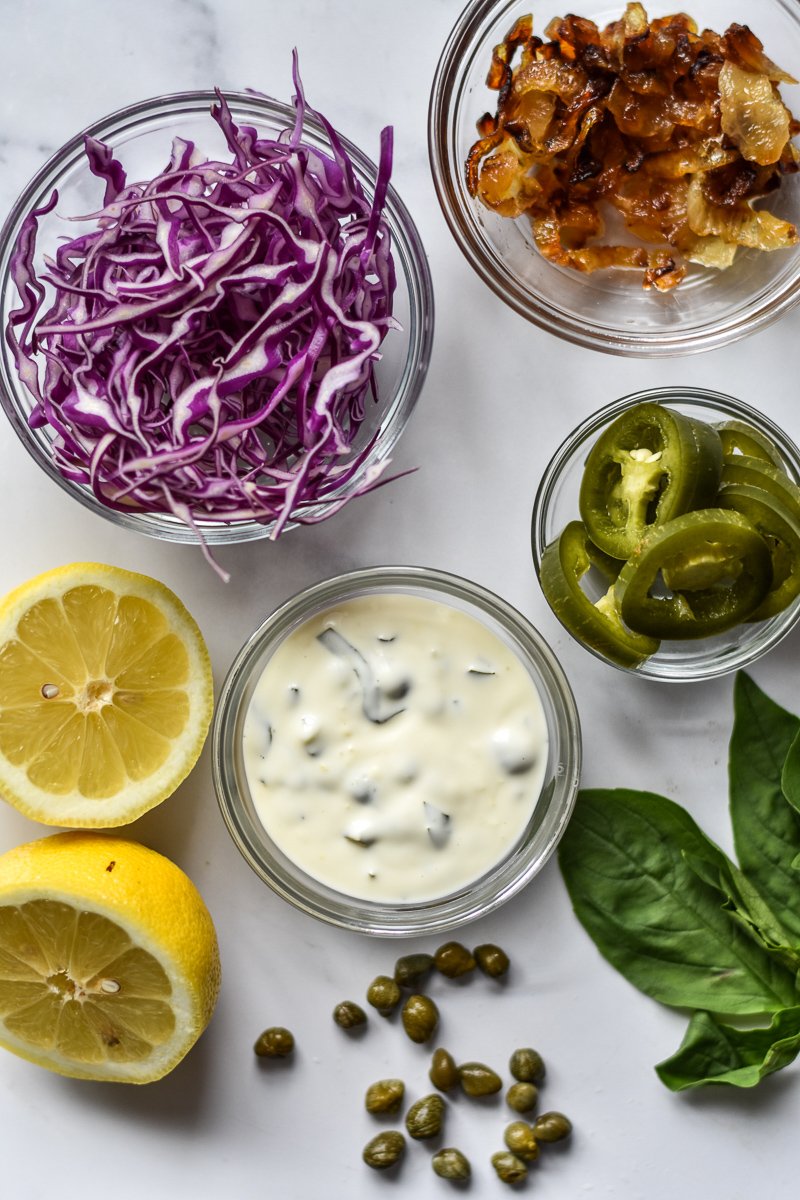 ingredients for plant-forward burger