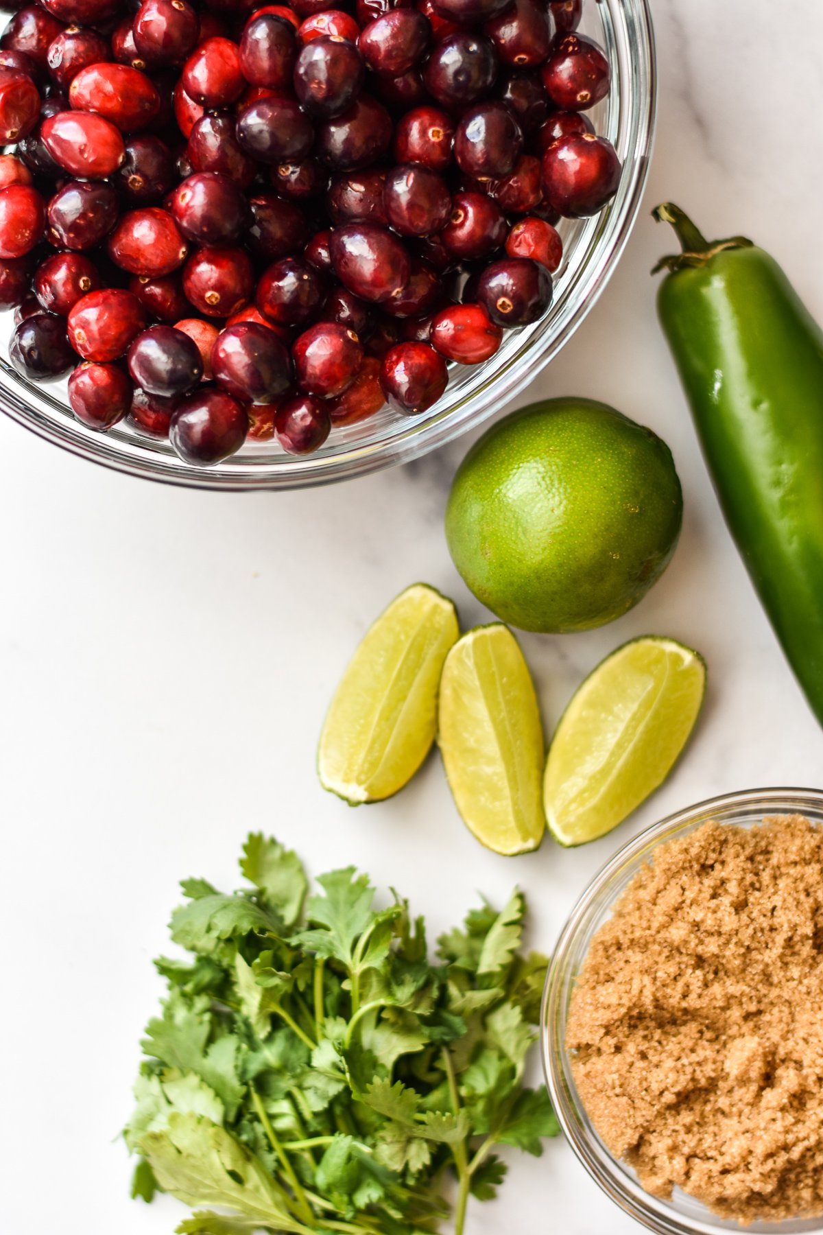 ingredients for jalapeno cranberry dip