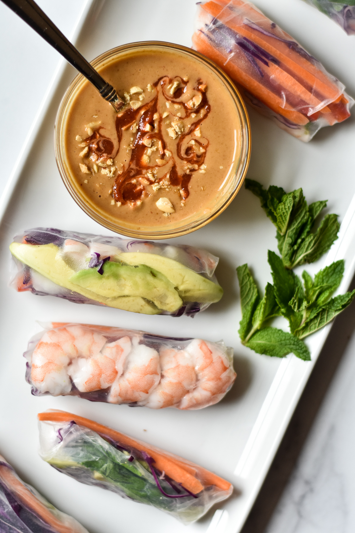 Brown Rice Shrimp Summer Rolls with Peanut Lime Dipping Sauce - A Beautiful  Plate