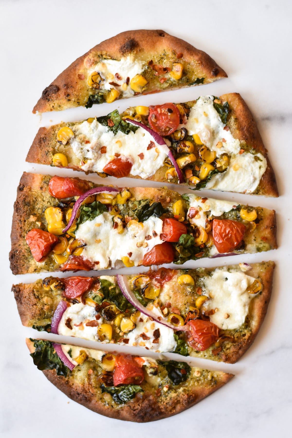 Summer Vegetable & Burrata Pizza - Healthyish Appetite