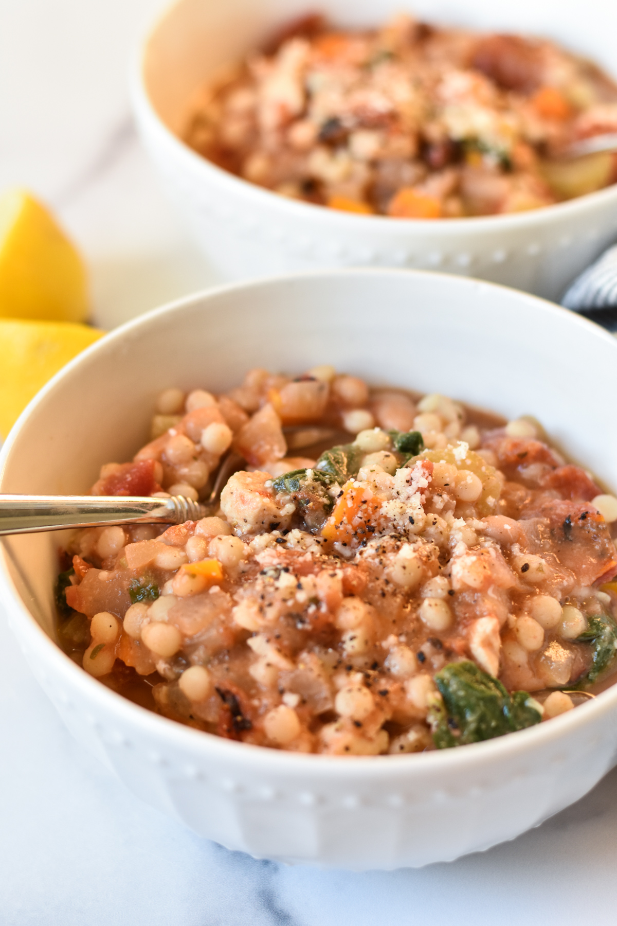 instant pot chicken stew in bowls