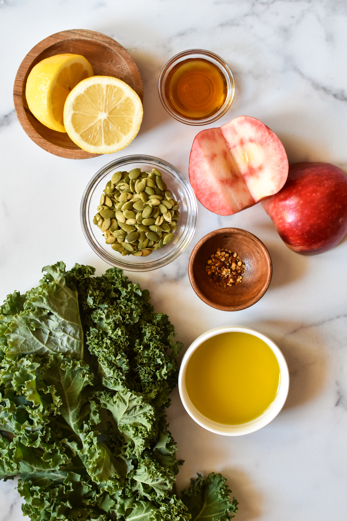 ingredients for kale crunch salad