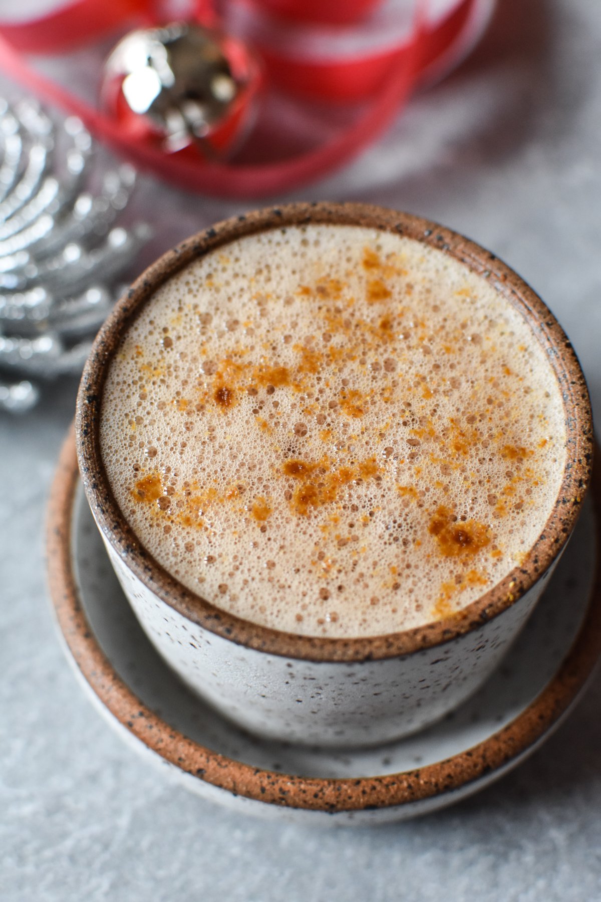 oat milk hot chocolate in a mug