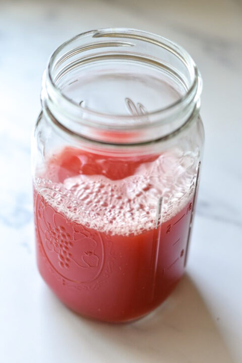 jar of watermelon juice
