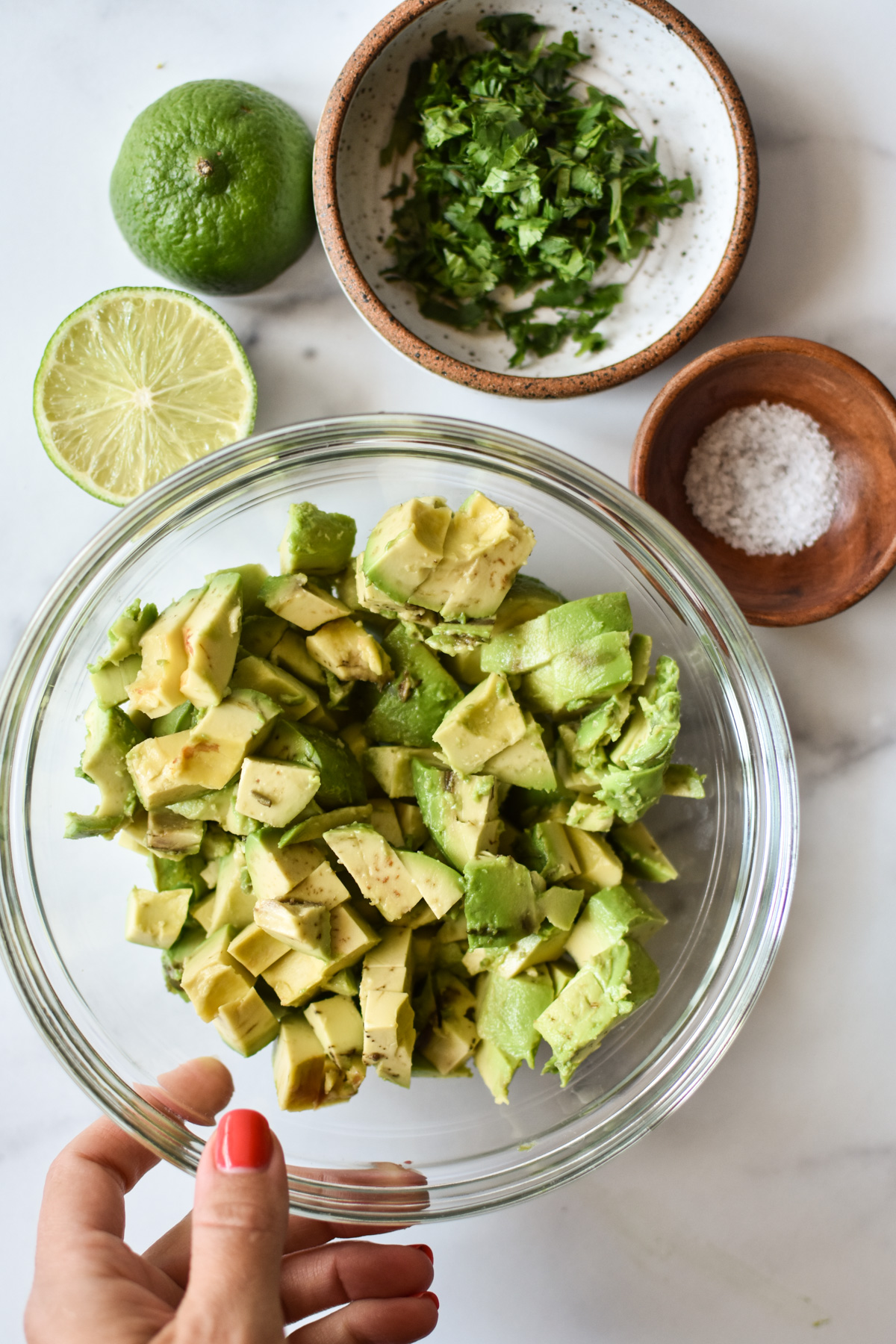 ingredients for 4 ingredient guacamole recipe