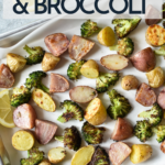 roasted potatoes and broccoli pin