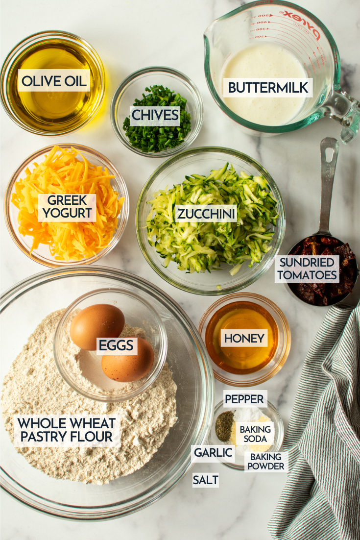 savory zucchini bread ingredients