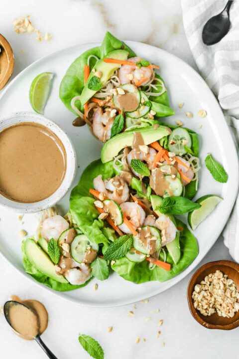 Shrimp Spring Roll Lettuce Wraps