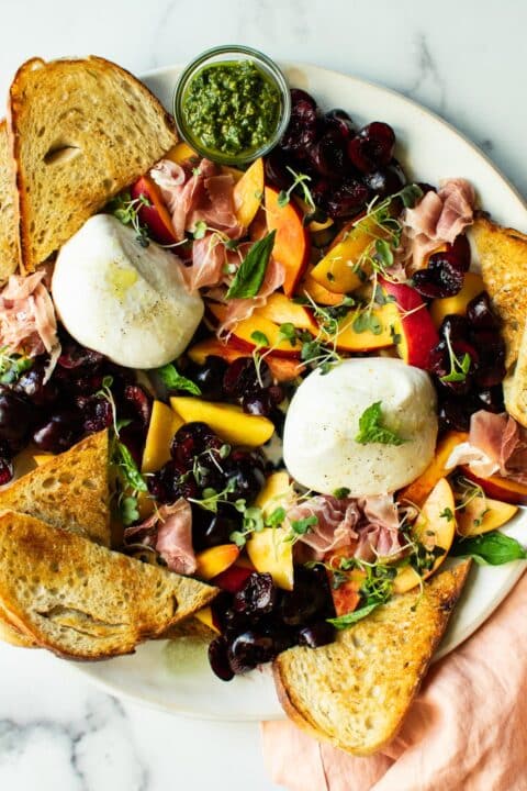 Burrata Caprese with Stone Fruit