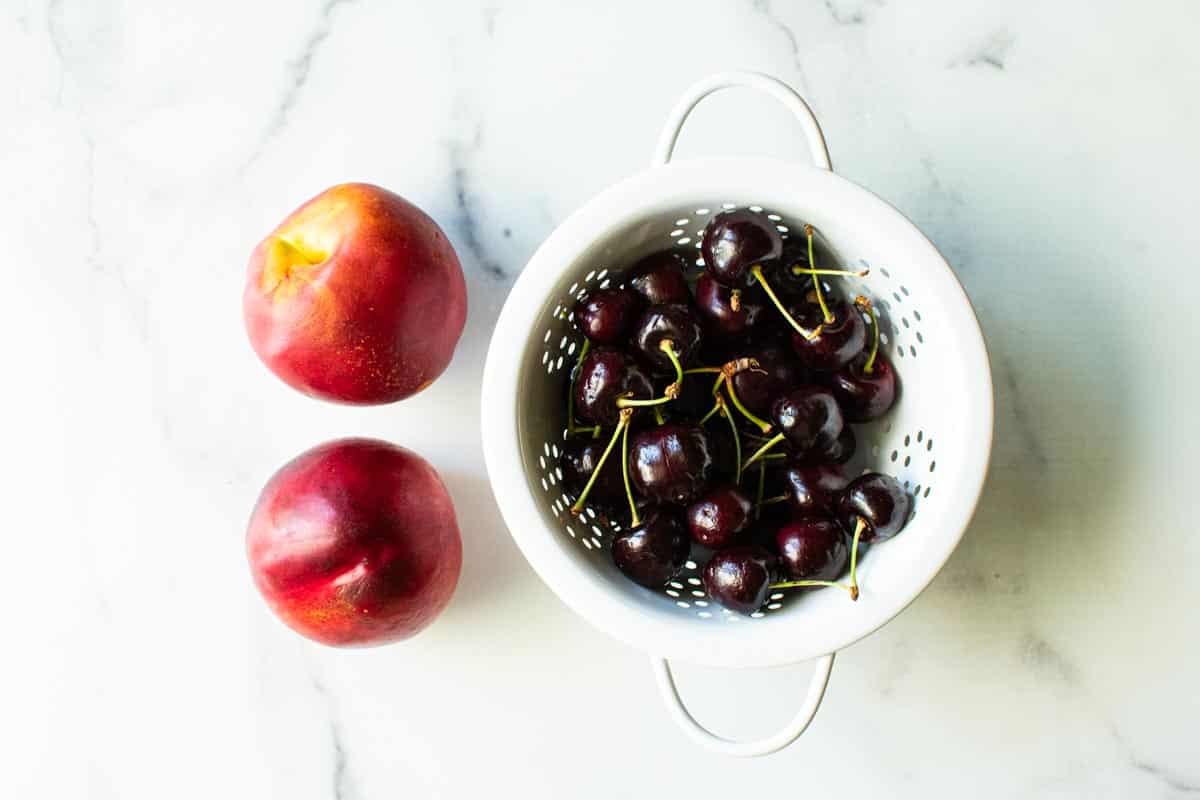 nectarines and cherries