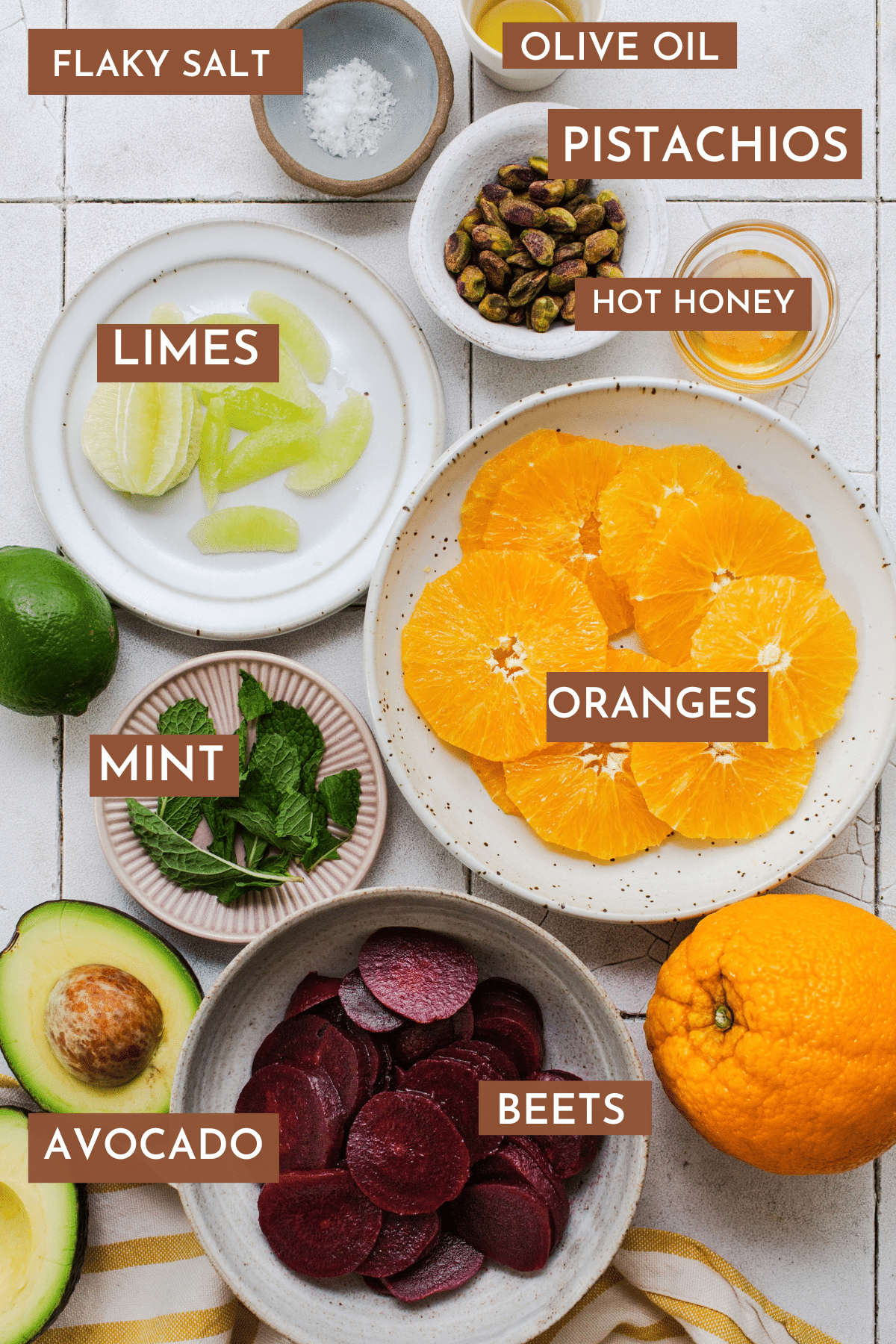 ingredients for beet orange salad